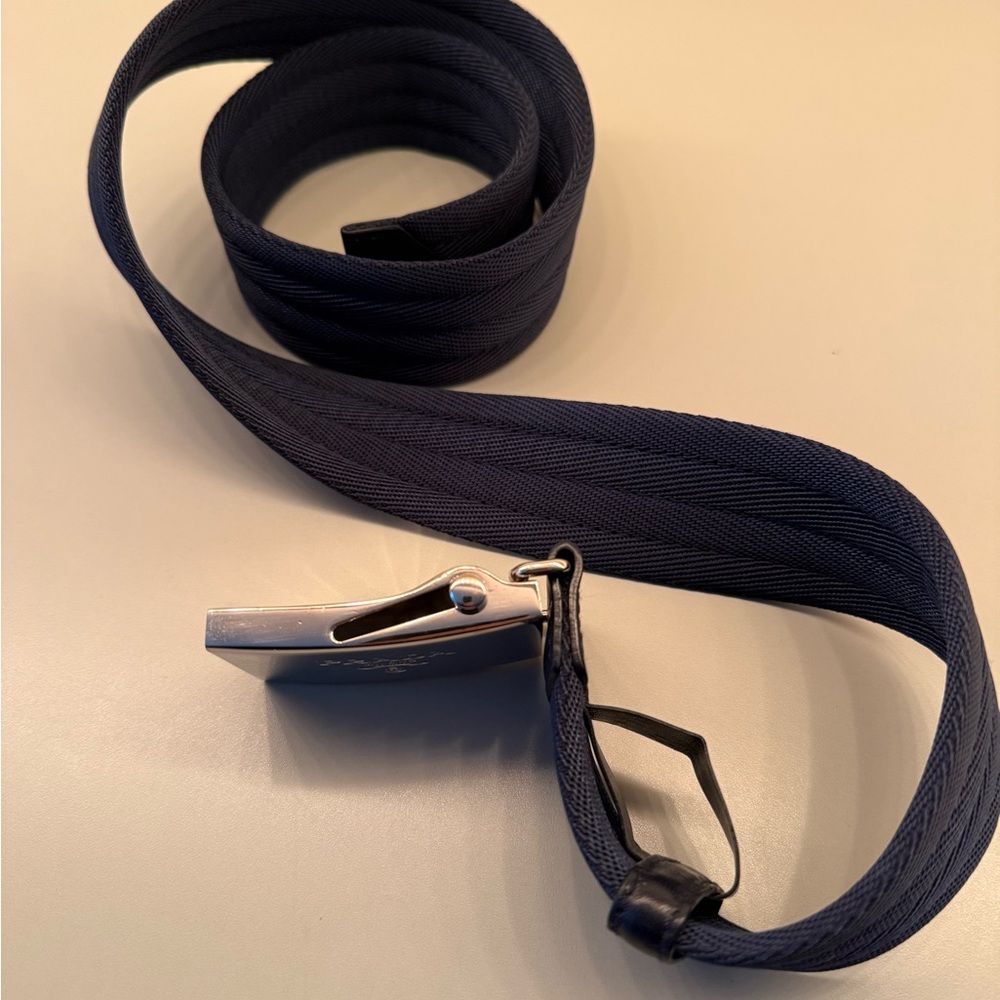 Prada Men's Navy Blue nylon web belt - Picture 3 of 5